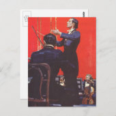 Vintage Musik, Orchestrierung Postkarte (Vorne/Hinten)
