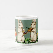 Vintage Musik Ostern Bunny - Whimsisches Tier Kuns Kaffeetasse (Mittel)