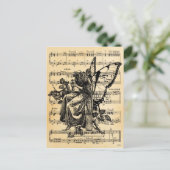Vintage Musik Postkarte (Stehend Vorderseite)