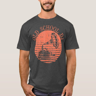 Vintage Musik Retro Plattenspieler Old School T-Shirt