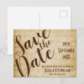 Vintage-Musik Save The Date Postkarte (Vorne/Hinten)
