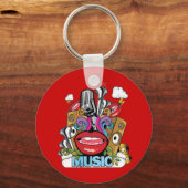 Vintage Musik Schlüsselanhänger (Vorderseite)