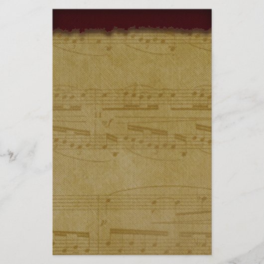 Vintage Musik, Schreibwaren Briefpapier (Vorderseite)