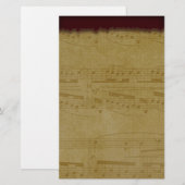Vintage Musik, Schreibwaren Briefpapier (Vorne/Hinten)