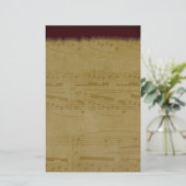 Vintage Musik, Schreibwaren Briefpapier (Stehend Vorderseite)