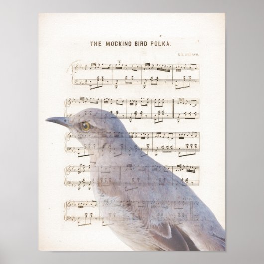Vintage Musik-Seite von Mockingvogel Poster (Vorne)