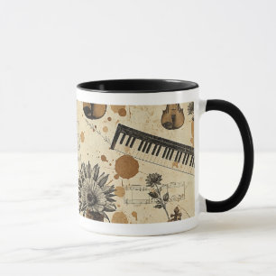 Vintage Musik Tasse
