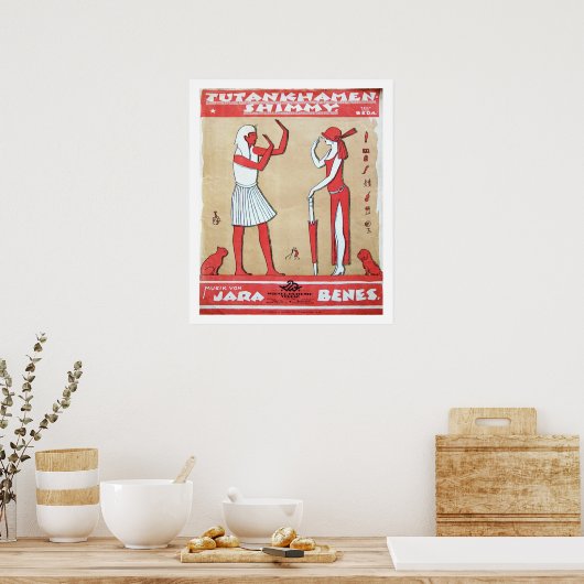 Vintage Musik - Tutankhamen Shimmy Print Poster (Küche)