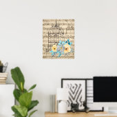 Vintage Musik und Geburtsstunde Poster (Heimbüro)