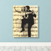 Vintage Musik und Tanz Leinwanddruck (Insitu (Holzboden))