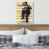 Vintage Musik und Tanz Leinwanddruck (Insitu (Schlafzimmer))