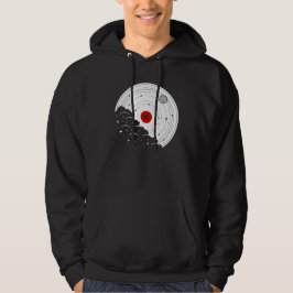Vintage Musik Vinyl Record Nature Design Hoodie