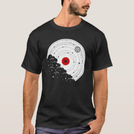 Vintage Musik Vinyl Record Nature Design T-Shirt