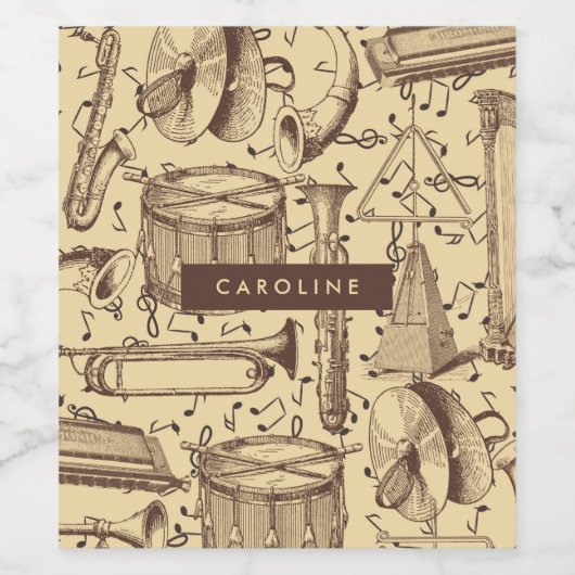 Vintage Musik Weinetikett (Einzelnes Label)