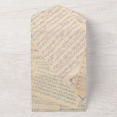 Vintage musikalische Hochzeit All In One Einladung (Außenbereich)