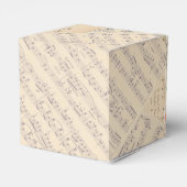 Vintage musikalische Hochzeit Geschenkschachtel (Rückseite)