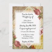 Vintage musikalische Note Piano Sheet Music Weddin Einladung (Vorderseite)