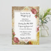 Vintage musikalische Note Piano Sheet Music Weddin Einladung (Stehend Vorderseite)