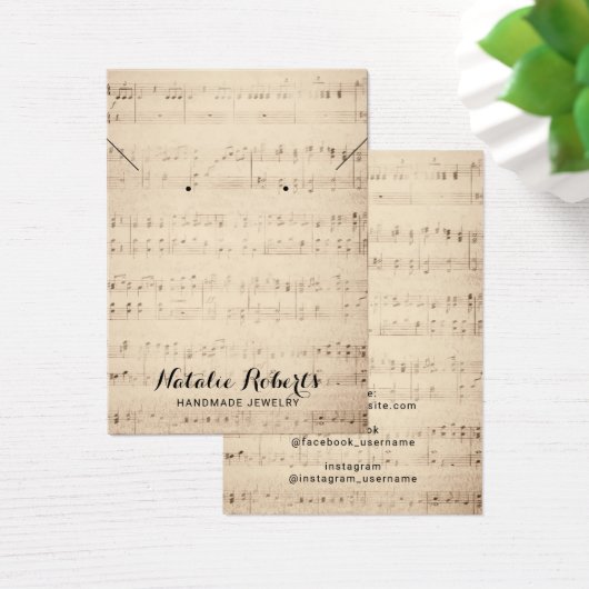 Vintage Musikaljuwelen mit Nekklasseanzeige (Schreibtisch)