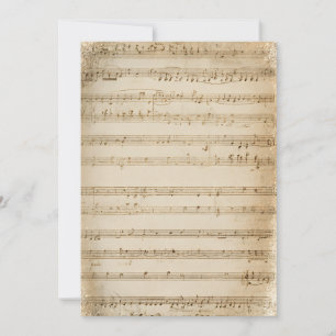Vintage-Musikblatt-Einladungsvorlage Antik Einladung