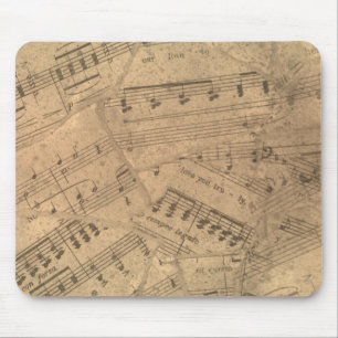 Vintage-Musikblätter-Mauspad Mousepad