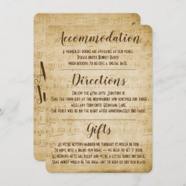 Vintage Musikeinschlusskarte Einladung