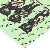 Vintage Musiker Black Cats Musiknoten Kurzer Tischläufer (Ecke)