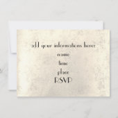 Vintage MusikErwägung Einladung (Rückseite)