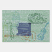 Vintage Musikinstrumente Geschenkpapier Set (Vorderseite 3)