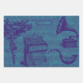 Vintage Musikinstrumente Geschenkpapier Set (Vorderseite 2)
