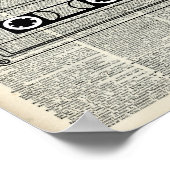 Vintage Musikkassette Poster (Ecke)