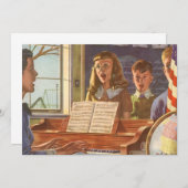 Vintage Musiklehrerin Unterricht Schüler/innen am  (Vorne/Hinten)