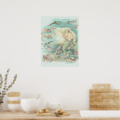 Vintage Musikmaid unter dem Party Poster (Küche)