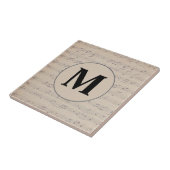 Vintage Musiknote Fliese (Seite)