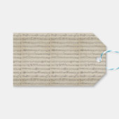 Vintage Musiknote Geschenkanhänger (Vorderseite (Horizontal))