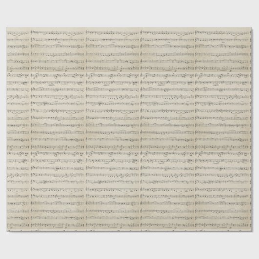 Vintage Musiknote Geschenkpapier (Flach)