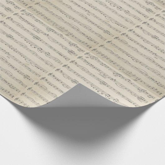 Vintage Musiknote Geschenkpapier (Ecke)