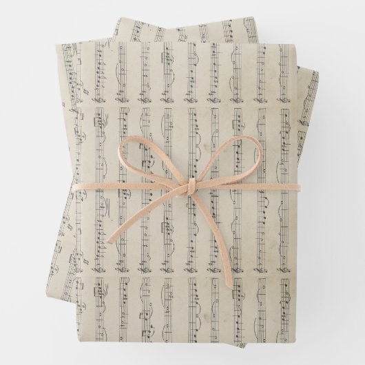 Vintage Musiknote Geschenkpapier Set (Beispiel)