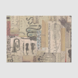 Vintage Musiknote Gitarre Geige Mustermusiker Seidenpapier