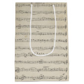 Vintage Musiknote Mittlere Geschenktüte (Rückseite)