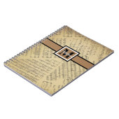 Vintage Musiknote Musiker Monogram Notizblock (Linke Seite)