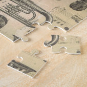 Vintage Musiknote Muster Gitarre Violin Tuba Puzzle (Seite)