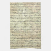 Vintage Musiknote Muster Musik Thema Musiker Geschirrtuch (Vertikal)