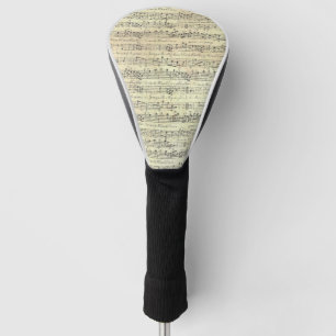 Vintage Musiknote Muster Musik Thema Musiker Golf Headcover