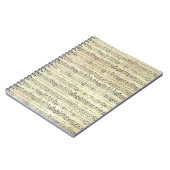 Vintage Musiknote Muster Musik Thema Musiker Notizblock (Linke Seite)