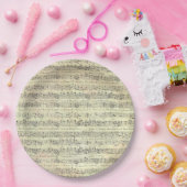 Vintage Musiknote Muster Musik Thema Musiker Pappteller (Party)