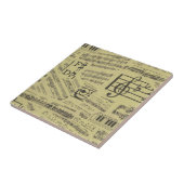 Vintage Musiknote Muster Musiker Fliese (Seite)