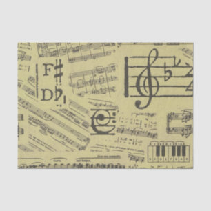Vintage Musiknote Muster Musiker Seidenpapier