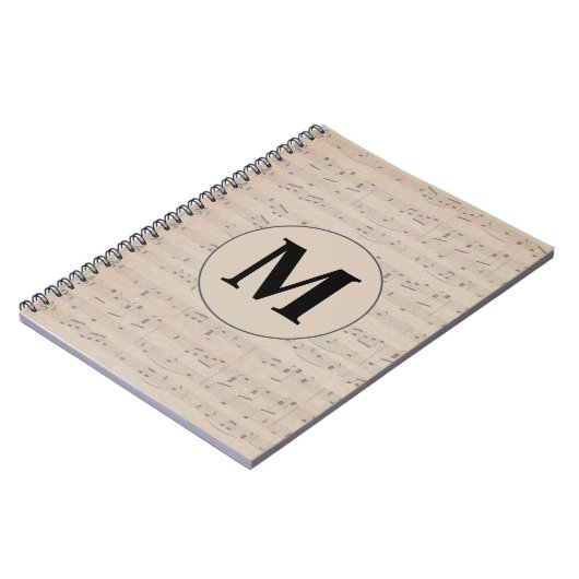 Vintage Musiknote Notizblock (Linke Seite)