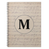 Vintage Musiknote Notizblock (Vorderseite)